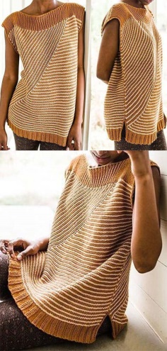 Diagonal Stripes Crochet Sweater Tutorial