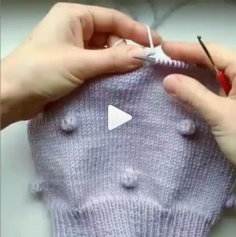 How to knit crochet bumps video tutorial
