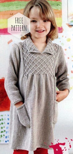 Knit Dress for Kids Free Pattern