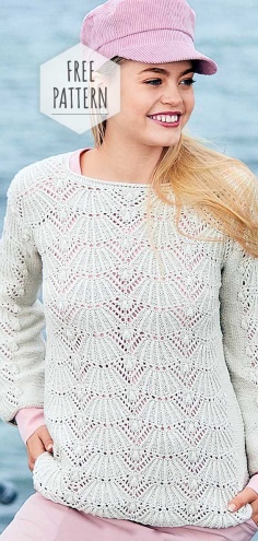 Knitted Openwork Top Free Pattern