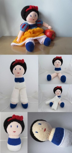 Snow White Jean Green Hoe Amigurumi Doll