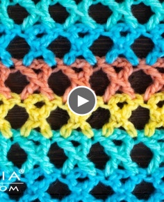 How to CROCHET CROSSED TREBLE Stitch - Cross Stitch by Naztazia