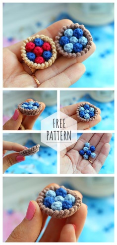 Crochet Toy Berry Cake Pattern