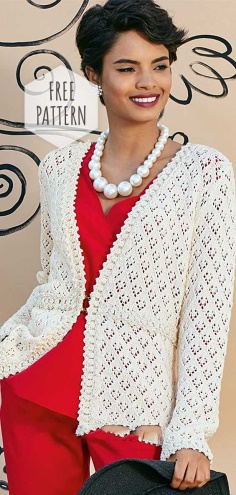 White Knitted Vest Free Pattern