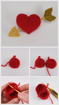 Knitted Magnet Heart