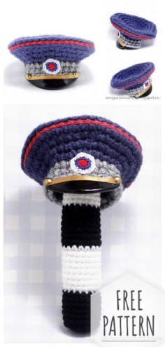 Knitted cap traffic police officer