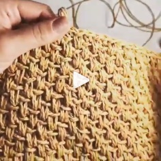How to knit Straw Bag video tutorial