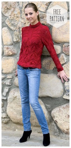 PULLOVER WITH A COLLAR RELIEF PATTERNS