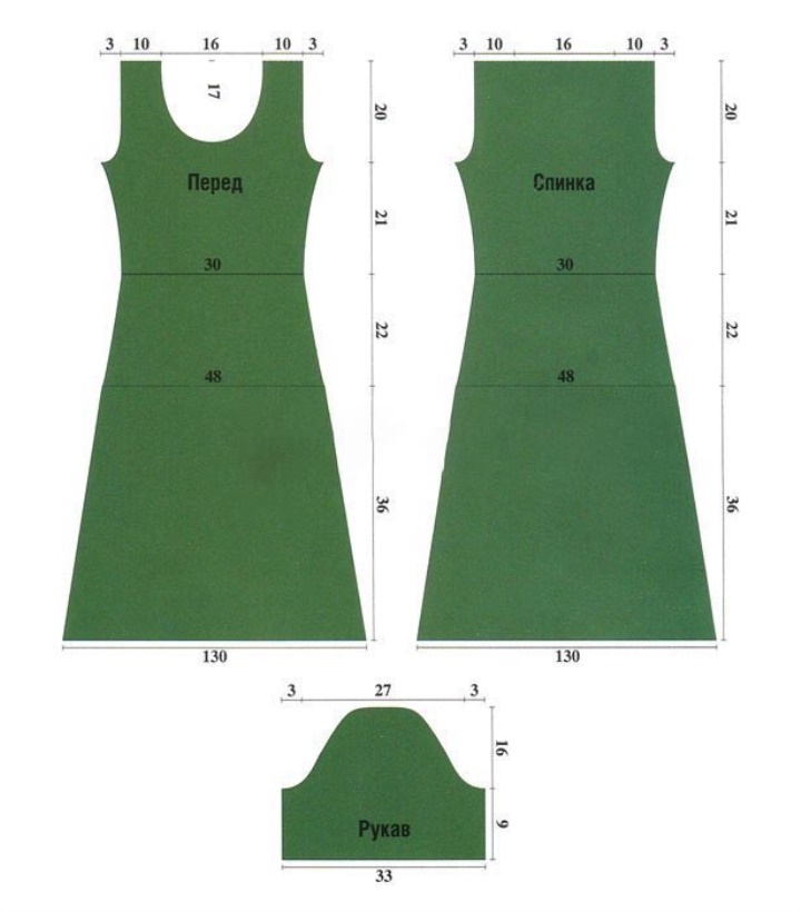 Green openwork dress with short sleeves