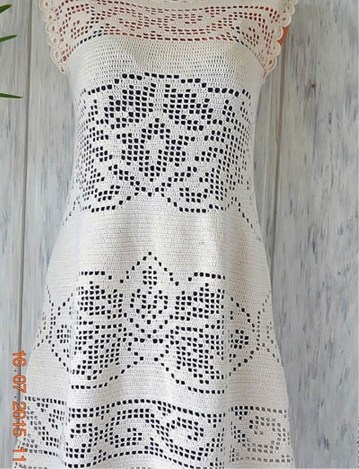 Womens Dress Crochet Pattern (6184-14) ¦