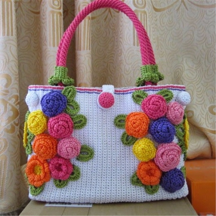 Crochet Colorful Summer Bag Idea
