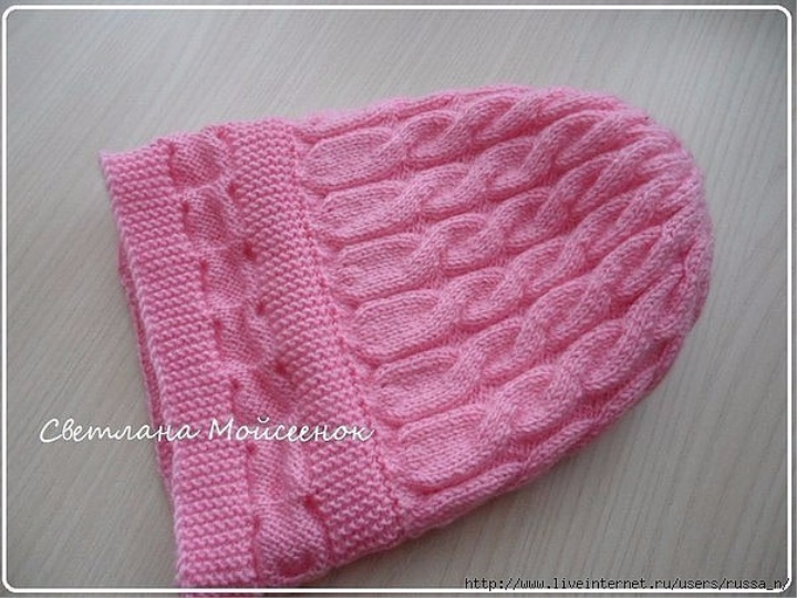 Pink hat for a girl crochet