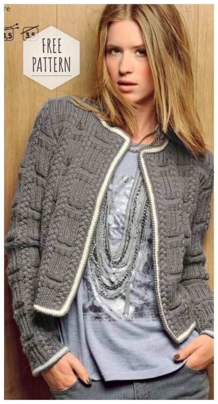 Chanel Blues pattern by Hinterm Stein  Knit cardigan pattern, Knitted jackets  women, Ladies cardigan knitting patterns