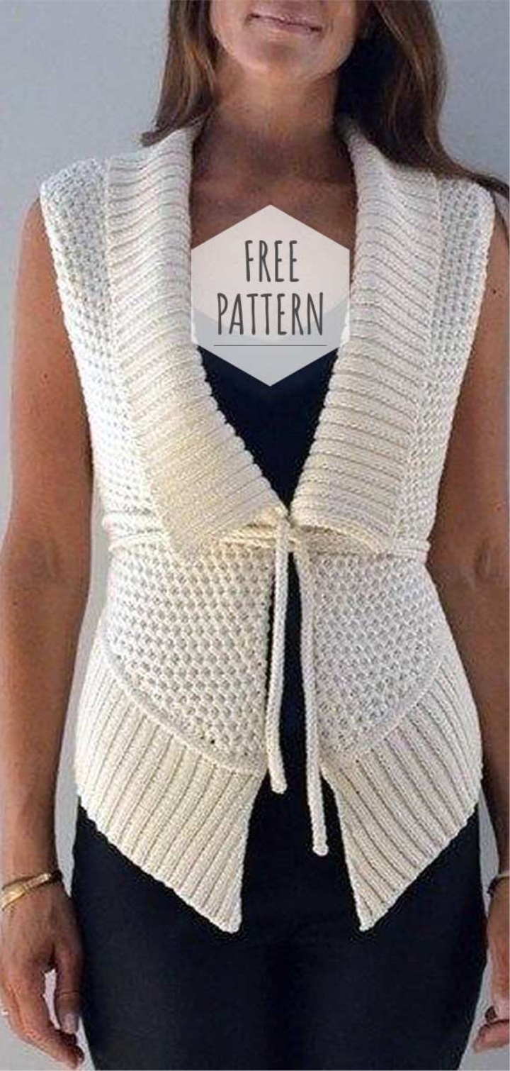 Knitting Stylist Sleeveless Vest