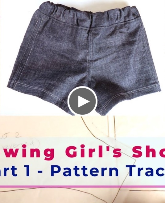 Sewing Kid&s Shorts - Part 1 pattern tracing from existing clothes