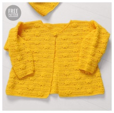 YELLOW JACKET WITH FLOWER FREE PATTERN 