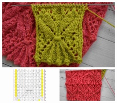  THE SCHEME OF KNITTING, OPENWORK CONES AND RELIEF KNIT BEAUTIFUL PATTERNS