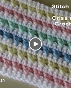 Stitch of the Week 84 Criss Cross Stitch - Crochet Tutorial