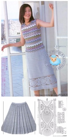 Scheme of crocheted skirt