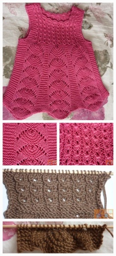 Knitting Needles Pink Dress