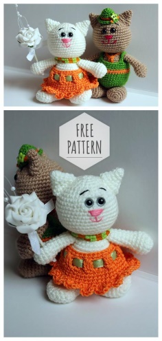 Free Pattern Sweet Amigurumi Cats