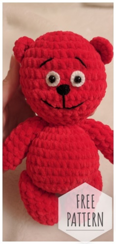 Amigurumi Cutie Red Bear Free Pattern