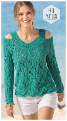 Emerald pullover with open shoulders