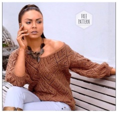 Pullover with knitting needles free pattern