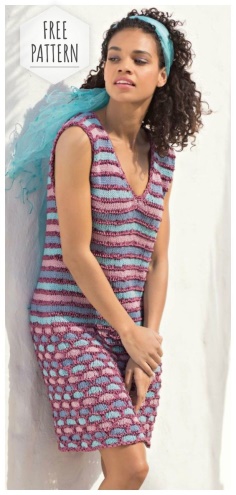 SUMMER DRESS WITH PATTERNS FROM COTS AND BANDS