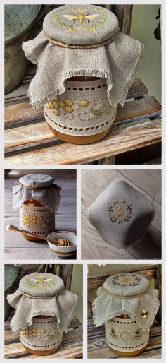 Embroidery Honey Jar