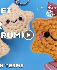 Crochet Amigurumi Star Keychain  Christmas Decoration ?