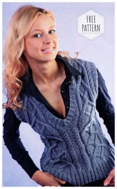 Blue vest crochet free pattern