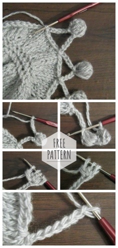 How to crochet pompons to trim the edge of the product