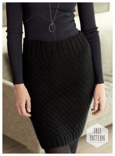 Black Pencil Skirt Crochet Free Pattern