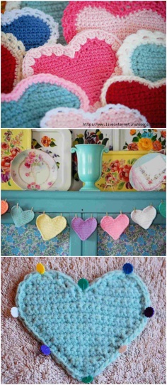 VERY SIMPLE BUT LOVELY HEARTS FROM THE COLUMNS WITHOUT A CROCHET