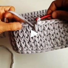 Crochet Stitches Makeup Basket Video Tutorial
