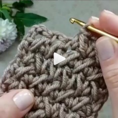 How to knit crochet square videeo tutorial