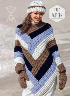 Knitting Winter Pullover Poncho