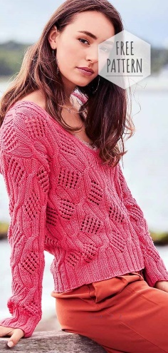 Knitted Red Top Free Pattern