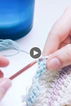 Rainbow Knitting Blanket Stitching