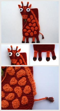 Crochet Giraffe Phone Bag