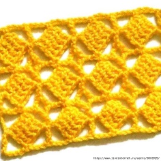 OPENWORK PATTERN WITH ROTATED SQUARES
