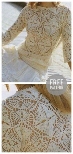 Feminine white blouse free pattern