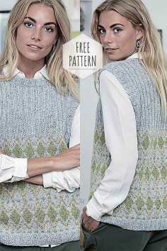 Knitted Sleeveless Women Top Free Pattern