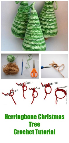 Herringbone Christmas Tree Crochet Tutorial