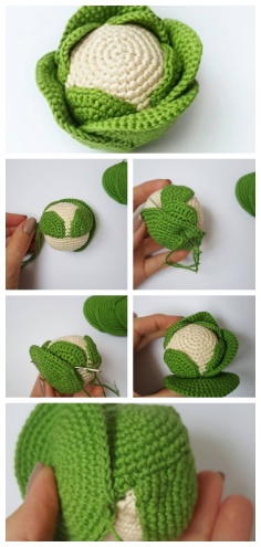 How to knit amigurumi cabbage