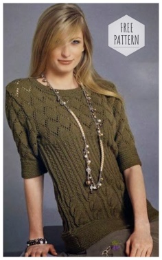 Pullover with short sleeves free pattern