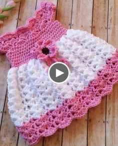 Crochet Baby Dress Tutorial  Free Crochet Dress Pattern Crochet 0-3 Months Dress How to Crochet
