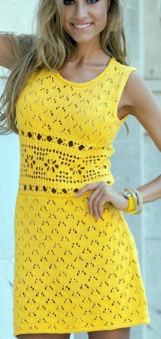 Summer Yellow Dress Crochet Pattern