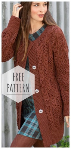 CARDIGAN WITH A PATTERN OF "BRAIDS"